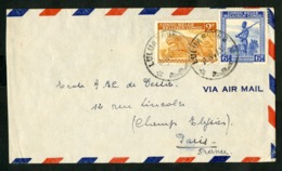 CONGO BELGE "LULUABOURG 14/10/47" Sur N° 240 + 244. Sur Enveloppe Par Avion Pour La France - Lettres & Documents