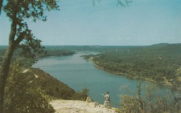 AUSTIN TX - LAKE AUSTIN SEEN FROM MT BONNELL POSTCARD - Austin