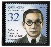 Kazakhstan 2011 .  Writer Gabdol Slanov 1911-1969. 1v: 32.  Michel # 717 - Kasachstan