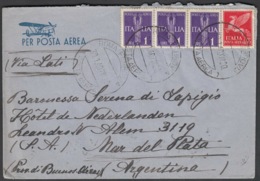 STORIA POSTALE 1940 30 GEN AEROGRAMMA PER ESTERO/ARGENTINA AFFR.PER L.13 " IMPERIALE " - Marcophilie (Avions)