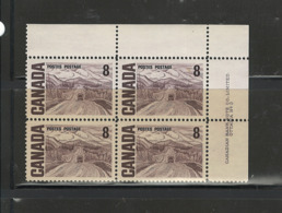 CANADA,1967-'73 CENTENNIAL DEF. #461 Ii (HB, DEXT) , P.B. #2 MNH, CANADA & USA FREE SHIPPING - Num. Planches & Inscriptions Marge