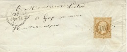 1866- Enveloppe De REMOLLON ( Htes Alpes ) Cad T22  Affr. N°13 Oblit. G C 3107 - 1849-1876: Période Classique