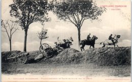 Militaire - Artillerie Française - Régiment - Artillerie De Campagne - Franchissement De Talus De Route -1905 - Manovre