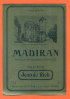 étiquette De Vin Madiran Selection Jean De Rick CDR à 46500 - 75 Cl - Madiran