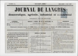 France Timbres Pour Journaux N°8 Sur Journal Entier 1869 - TB - Giornali