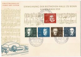 1959,Beethoven- Block, FDC ,Mi. 140.- Luxus!!  , A2576 - 1948-1960