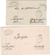 1870, 1872, 2 Postablagen , A2589 - Briefe U. Dokumente