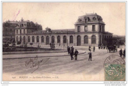 ROUEN ..-- GARE .  76 . SEINE MARITIME ..-- Gare D' Orléans . Vers LIEGE ( Mr FRANCKSON ) . Voir Verso . - Rouen