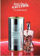 Grande Carte Glacée Jean-Paul GAULTIER  "CLASSIQUE" Avec Patch Au Verso - Perfume Card USA - Modernes (à Partir De 1961)