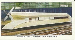 5788"STREAMLINED PROPELLER RAILCAR-WILLS'S CARD N° 36-SET SPEED" - Wills