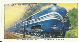 5791"CORONATION SCOT EXPRESS L.M.S.R.-WILLS'S CARD N° 30-SET SPEED" - Wills