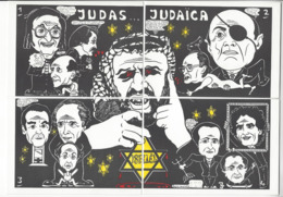 ISRAEL Yasser Arafat JUDAICA CARICATURE PUZZLE 4 CPM LARDIE TIRAGE 200 EXEMPLAIRES /FREE SHIPPING REGISTERED - Lardie