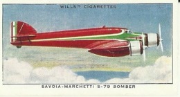 5802"SAVOIA MARCHETTI S-79 BOMBER-WILLS'S CARD N° 14-SET SPEED" - Wills