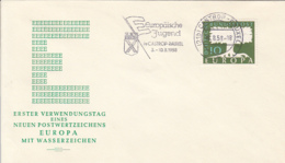 EUROPA CEPT, YOUTH, SPECIAL COVER, 1958, GERMANY - 1958