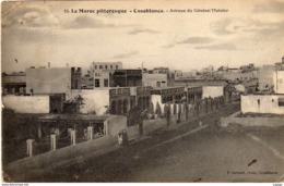 MAROC   CASABLANCA - Avenue Du Général Moinier  Carte écrite En 1912  Cachet Militaire  2 Scans - Casablanca
