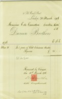 LONDON - DUVEEN BROTHERS - COMMERCIAL INVOICE YEAR 1906 + REVENUE STAMP + AUTOGRAPH - Regno Unito