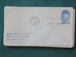 Canada 1955 FDC Cover To USA - ICAO - Dove Torch - Storia Postale