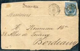 PORTUGAL - N° 53 / DEVANT DE LETTRE DE LISBOA LE 20/5/1881 POUR BORDEAUX - B - Cartas & Documentos