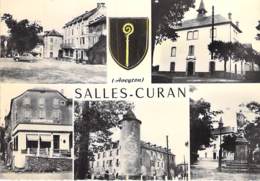 12 - SALLES CURAN : Jolie Multivues - CPSM Village (1.050 Habitants) Dentelée Noir Blanc Grand Format 1964 - Aveyron - Andere & Zonder Classificatie