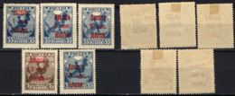 URSS - 1924 - Regular Issue Of 1918 Surcharged In Red Or Carmine - MH - Tasse
