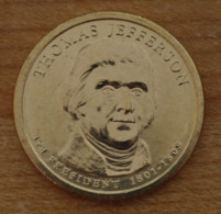 Président Thomas Jefferson 2007 - 1 Dollars - USA - Atelier D - 2007-…: Presidents