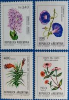 117.ARGENTINA 4 STAMPS ON FLOWERS . MNH - Unused Stamps