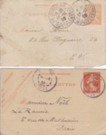 Lot De 2 Entier - Carte-lettre - (voir Scan) - Tarjetas Cartas