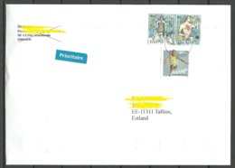 SCHWEDEN Sweden 2019 Air Mail Cover To Estonia Sport Ch. Olsson Etc - Covers & Documents