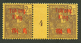 TCHONG-KING : Paire 2F (n°62) Avec MILLESIME 4 Neuf (1 Ex. ** Et 1 Ex. *). Trés Rare. Tirage = 98. Cote DALLAY = 1000€.  - Autres & Non Classés