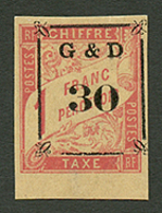 GUADELOUPE : TAXE 30 S/ 1F (n°14) Bord De Feuille Neuf *. Tirage 1150. Cote 440€. Signé BRUN. Superbe. - Altri & Non Classificati