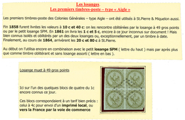 ST PIERRE ET MIQUELON - Losange GROS POINTS : Rarissime Bloc De 4 Du 1c AIGLE ( Un Timbre Pd) Obl. Losange De GROS POINT - Autres & Non Classés