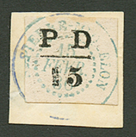 ST PIERRE ET MIQUELON - Emission Provisoire : 15c (n°17) Obl. Sur Fragment (timbre Décollé Pour Vérification). RARE. Cot - Autres & Non Classés