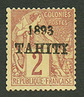 TAHITI : 2c (n°20) Neuf *. Cote 4500€. Timbre Trés RARE. Tirage 200. Certificat SCHELLER. TTB. - Autres & Non Classés