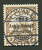 TOGO - ANGLO FRENCH OCCUPATION - Tirage De SANSANE-MANGU : 3pf (n°54) Obl. LOME 22-10-15. Timbre RARE. Cote 6000€. Tirag - Autres & Non Classés