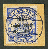 TOGO - ANGLO FRENCH OCCUPATION - Tirage De SANSANE-MANGU : 20pf (n°57) Obl. LOME 22-1-15. Cote 1500€. Certificat SCHELLE - Autres & Non Classés