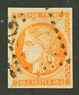 40c BORDEAUX (n°48c) JAUNE ORANGE Obl. Cote 250€. Signé SCHELLER. Superbe. - Autres & Non Classés