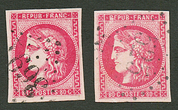 80c BORDEAUX (n°49) 2 Superbes Exemplaires De Nuances Différentes. Signé BRUN. TTB. - Andere & Zonder Classificatie