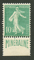 10c MINERALINE (n°188A) Neuf *. Cote 500€. Signé SCHELLER. Superbe. - Other & Unclassified