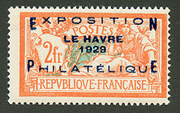 EXPOSITION LE HAVRE 1929 - 2F (n°257A) Neuf *. Cote 875€. Signé SCHELLER. TB. - Autres & Non Classés