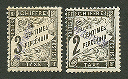 TAXE 2c (n°11) + 3c (n°12) Surchargé SPECIMEN Neuf *. RARE. TTB. - Autres & Non Classés