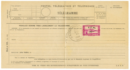 1944 ALGERIE 30frs E.F.M. S/ 5c Obl. U.S ARMY POSTAL SERVICE A.P.O Sur TELEGRAMME. RARE. TTB. - Marques D'armée (avant 1900)