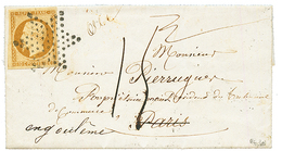 1853 10c PRESIDENCE (n°9) TB Margé Obl. Etoile + Taxe "15" Manuscrite Sur Lettre Avec Texte Pour PARIS, Réexpédiée à ANG - 1853-1860 Napoléon III.
