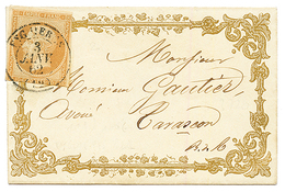 1862 10c (n°13) Pd Obl. T.15 EYGUIERES Sur Magnifique Enveloppe "VALENTINE". Superbe. - 1853-1860 Napoleone III