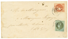 1871 1c BORDEAUX (n°39) + 2c BORDEAUX (n°40) Obl. T.17 TOULOUSE Sur Bande D' IMPRIME Pour MARIGNAC. Les Timbres Sont Sup - 1870 Emisión De Bordeaux