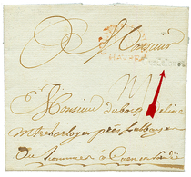 1785 Trés Rare Cachet COL. FRANCOISE/PAR/LE/HAVRE En Rouge ( Indice 29 ) + Cachet Guadeloupe Jamet N°2 (frappe à Moitié  - Maritime Post