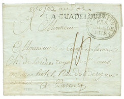 1788 COLONIES PAR L'ISLE DE RHE Orné + Cachet Rare LA GUADELOUPE (Jamet N°3) Sur Lettre(pd) Avec Texte Daté "GUADELOUPE" - Maritieme Post