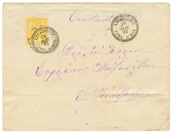 "KERASSUNDE" : 1882 FRANCE 25c SAGE Obl. KERASSUNDE TURQ. D' ASIE Sur Enveloppe Pour CONSTANTINOPLE. Trés Rare Sur Type  - Other & Unclassified