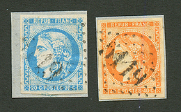 LE CAIRE : 20c BORDEAUX (n°46) Et 40c BORDEAUX (n°48) Obl. GC 5119 Sur Fragments. 2 CERTIFICATS CALVES. TB. - Autres & Non Classés