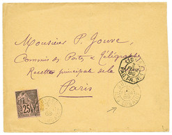 "ILE DU SALUT - PRECURSEUR" : 1889 COLONIES GENERALES 25c Obl. GUYANE ILE DU SALUT Sur Enveloppe Pour PARIS. - Andere & Zonder Classificatie