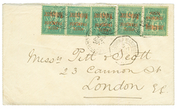 MADAGASCAR : 1896 POSTE FRANCAISE 5c (x5) Obl. TAMATAVE Sur Enveloppe Pour L' ANGLETERRE. TB. - Sonstige & Ohne Zuordnung